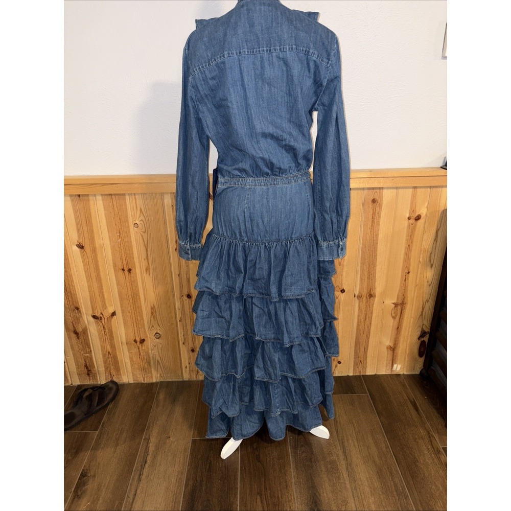 Designer Couture Collab Jacob Cohen Matthew Adam's Dolan Denim Maxi Dress Italy - Picture 7 of 13